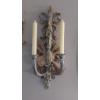 Image 2 : Vintage Wall Mounted Twin Candle Holder Set  Plus Bow Wall Decor