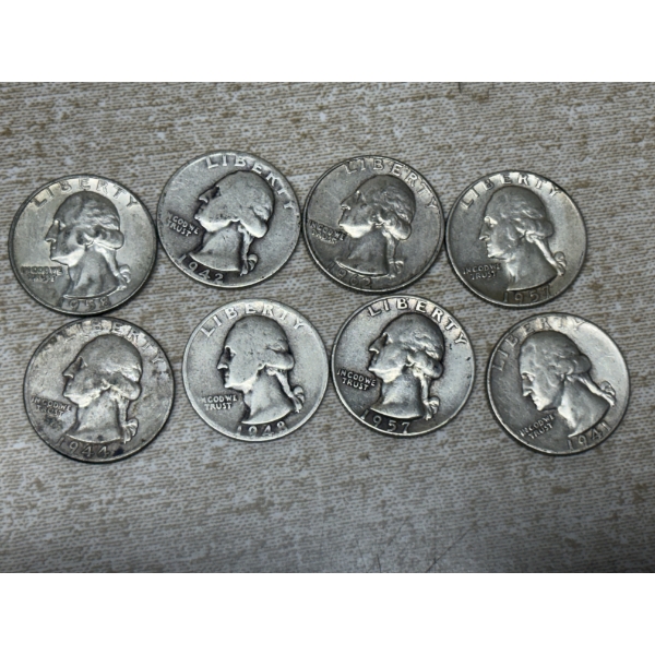 90% Silver U.S. Quarters - FV $2.00 - Various Years 