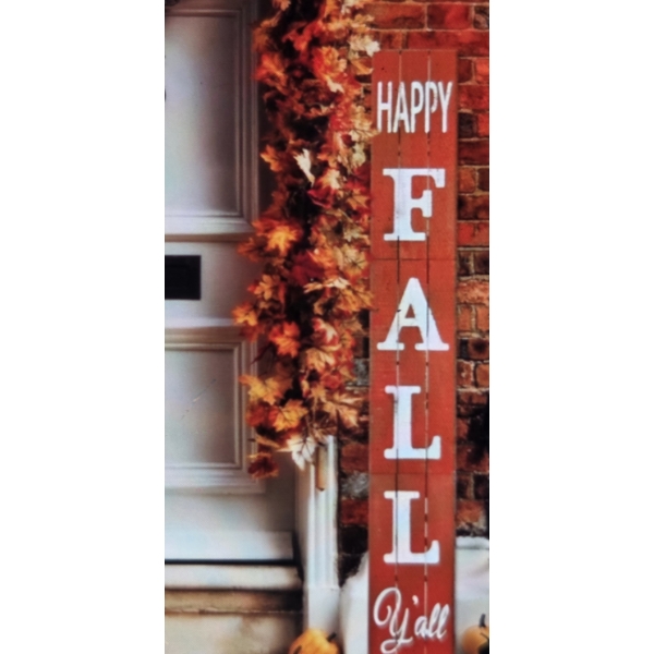 Brand New! Foldable 72''x11.75'' Wood Fall Decor Sign - No Shipping Available 