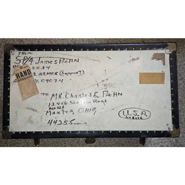 Vietnam Era Trunk - Army - One Handle Missing on End