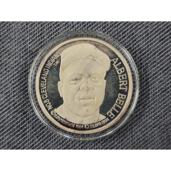 1994 MLB Cleveland Indians Albert Belle 1995 All Star Game Environmint Silver Ounce Limited Edition
