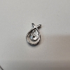 Image 3 : 10K White Gold Pendant with Broken 10K White Gold Chain - Total Weight: 3.0g