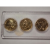Image 2 : Five Assorted Gold Plated United States 2002 States Quarters in Nice Acrylic Display