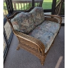 Image 3 : *Pick Up At Mantua Home-No Shipping Available* Beautiful Classic 56Lx34h Wicker Rattan Love Seat Wit