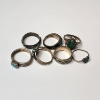 Image 4 : Assortment of Sterling Silver & Turquoise Rings, Various Styles & Sizes - Total Weight: 22.3g
