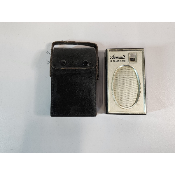 Vintage Summit 10 Transistor Pocket-Sized Portable Radio - Good Condition with Case