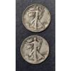 Image 1 : 2 Pc 90% Silver Half Dollars - 1943 P / S - See Pics For Condition