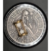 Image 3 : 2018 Carpe Diem $5 Grim Reaper Hourglass 2 Troy Oz .999 Silver Niue Antiqued Coin  - Mintage 500