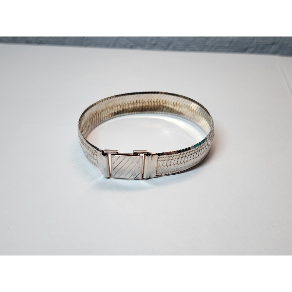Sterling Silver Milor Italian Snake Bracelet - 28.8g 