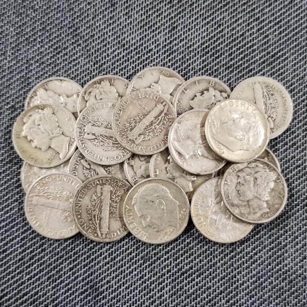 $2.00 Face Value in Assorted 90% Silver United States Dimes