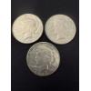 Image 1 : 3 - United States Peace Silver Dollars - 1922, 1923 & 1926 - Mint Condition Coins