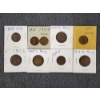 Image 1 : Nine Assorted United States Wheat Pennies Including 1909 VDB!