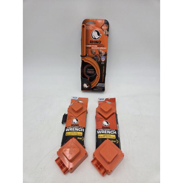 Three New In Package Rhino Wrench Sewer Tools