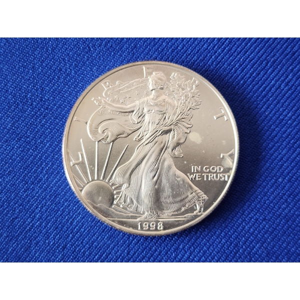 1998 Silver American Eagle $1 Coin - 1 oz .999 Fine Silver