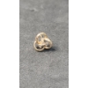 Image 1 : 14K Gold Single Earring With Clear Stones - Total Weight: 1.0g