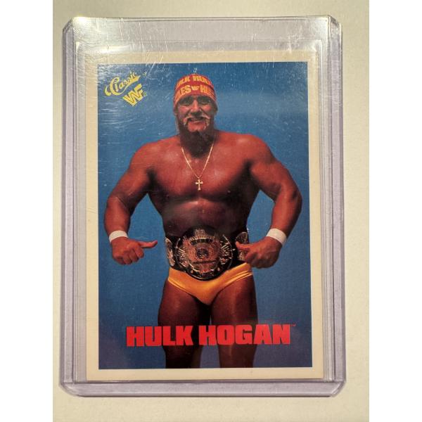 1990 Classic WWF WWE Hulk Hogan Wrestling Trading Card - Mint Condition