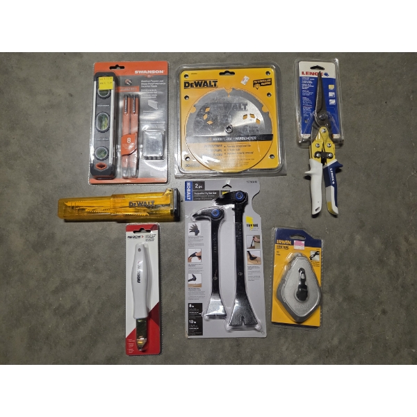 All New Tool Group- DeWalt Diamond Blade, Saw Blades, Level Set, Lenox Snips & More
