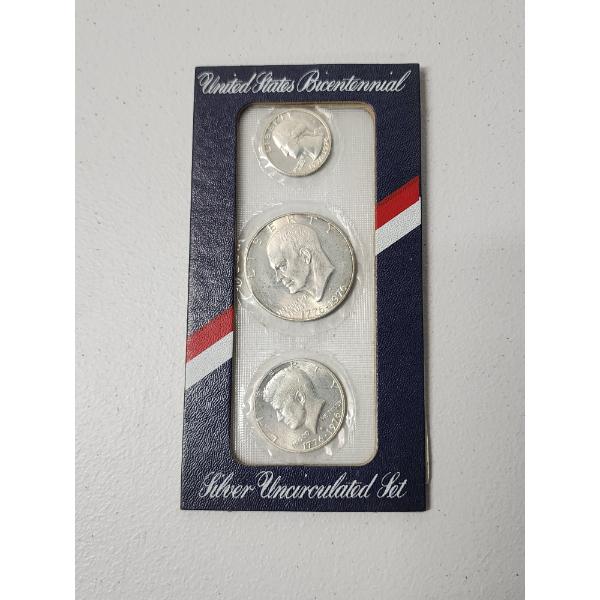 United States Bicentennial Silver Uncirculated 3-Coin Set
