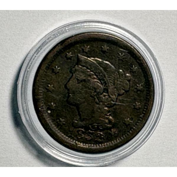 1846 United States "Braided Hair" Large Cent Coin