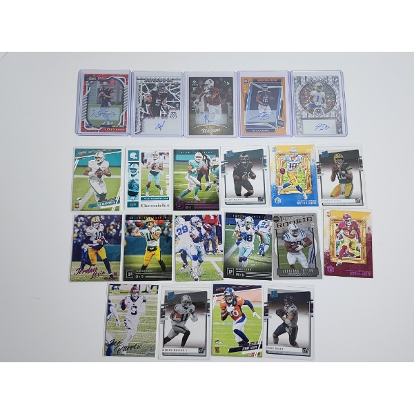 x21 Assorted Panini 2020, 2022, 2023 Football Trading Cards - Excellent Condition in Card Holders/Sl