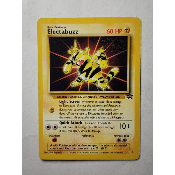 Vintage Electabuzz #2 Black Star Promo Rare Warner Bros. First Movie Pokemon Trading Card 