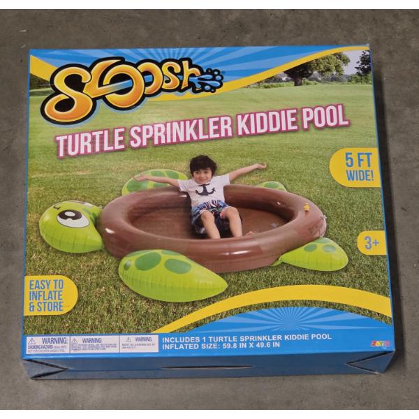 New In Box! 5 Foot Turtle Sprinkler Pool