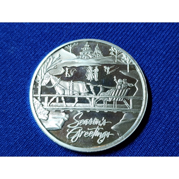 2004 Season's Greetings Silver Round - 1 Troy oz .999 Fine Silver 
