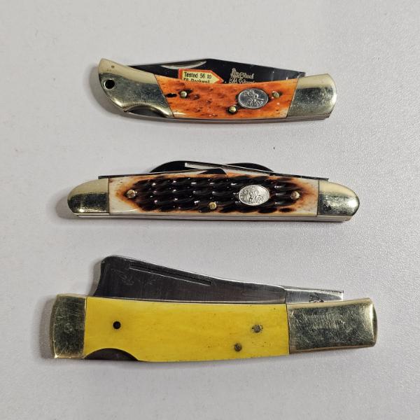 Three Distinct Traditional Folding Pocket Knives - Great for Collectors or Daily Use!!!