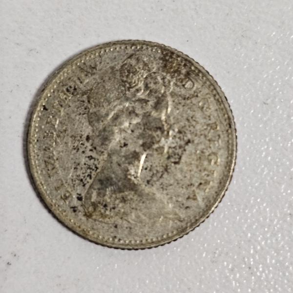 1967 Canada Centennial Mackerel Ten Cent 65% Blended Silver Dime Coin (ASW: 0.0487 Oz)