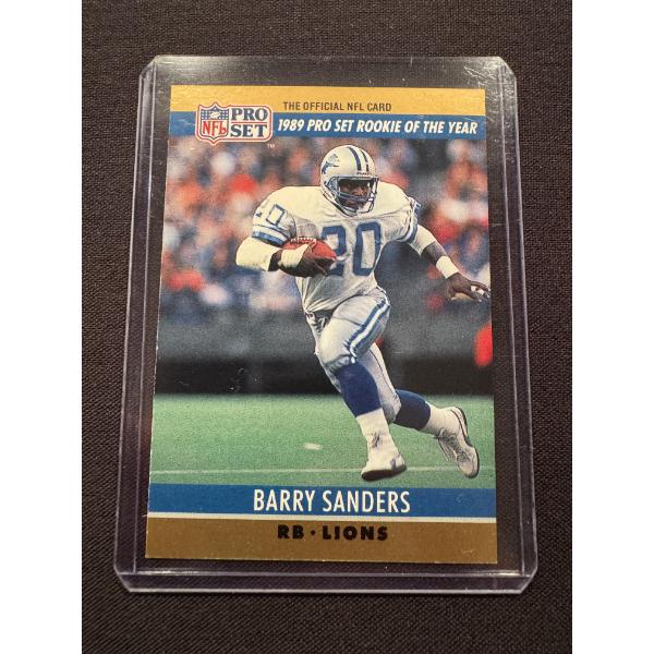 Barry Sanders Rookie Of The Year Pro Set Football Card - Mint Condition