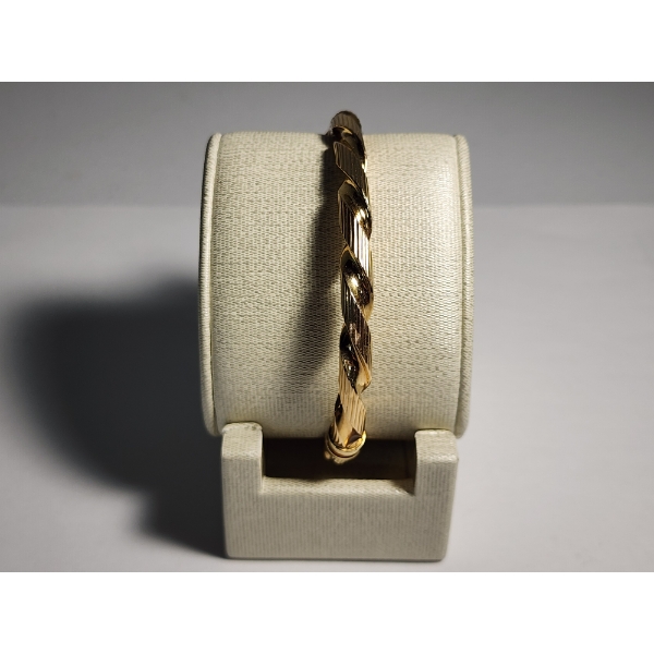 Gorgeous 14K Yellow Gold Twist Bangle Bracelet TW: 12.4g