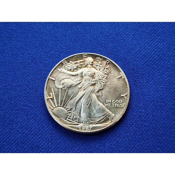 1987 $1 Silver American Eagle 1oz Fine Silver 