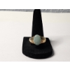 Image 1 : 14K Gold Ring with Jade Stone Size 10 TW: 5.4g