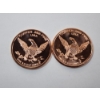 Image 3 : 2 - 1 AVDP Ounce .999 Fine Copper Rounds: Colt 45, & M16 Rifle Designs (2 oz Total) Mint Condition