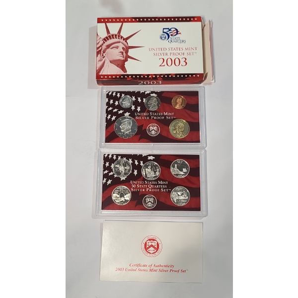 2003-S United States Mint Silver Proof Coin Set
