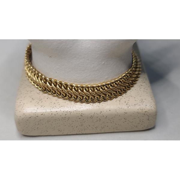 14K Yellow Gold Curb Mesh 7" Bracelet - Weight: 6.9g