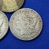 Image 4 : Three 1921 Silver Morgan Dollars - 90% Silver U.S. Coins 