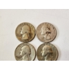 Image 2 : x5 90% Silver Washington Quarters FV: $1.25