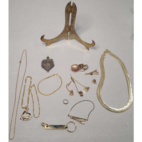 Lot Of Assorted Gold-tone Jewlery & More