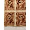 Image 2 : Rare Civil War 1865 Five Cent U.S. Washington 1st Edition Revenue Stamps - Block Of 6 - Excellent 