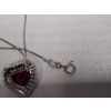 Image 4 : Sterling Silver 18" Necklace with Heart Pendant - Total Weight: 4.8g