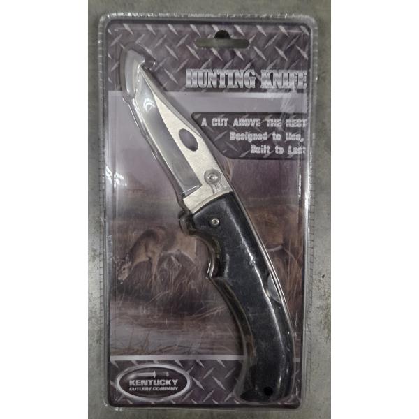 New! Kentucky Cutlery Folding Hunting Knife With Sheath 