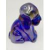 Image 2 : Adorable Degenhart Vintage Glass Dog Figurine- Blue Iridozed