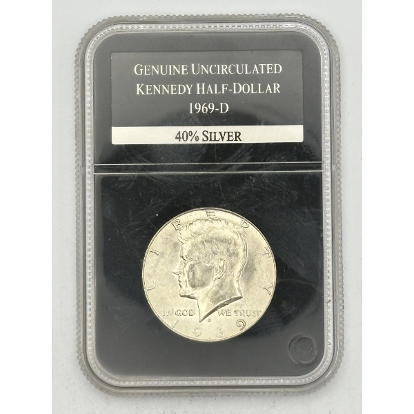 Genuine Uncirculated 1969-D Kennedy Half Dollar - 40% Silver