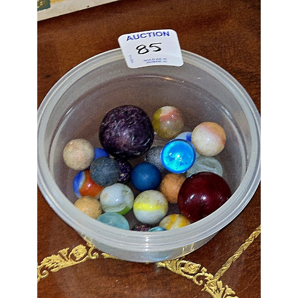 Assorted Marbles incl Glass, Stone and More