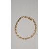 Image 2 : 14K Yellow/Rose Gold Floral 7.5" Bracelet - Weight: 7.2g