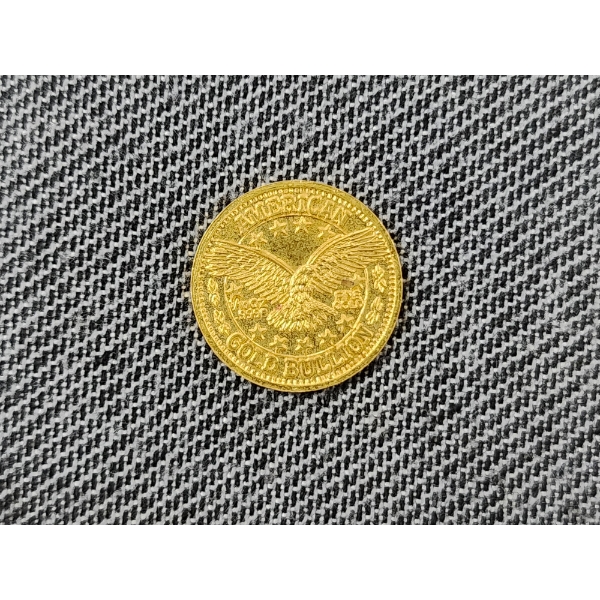 1/10th Oz .999 Fine Gold Coin - American Gold Bullion Round - 3.1 Grams