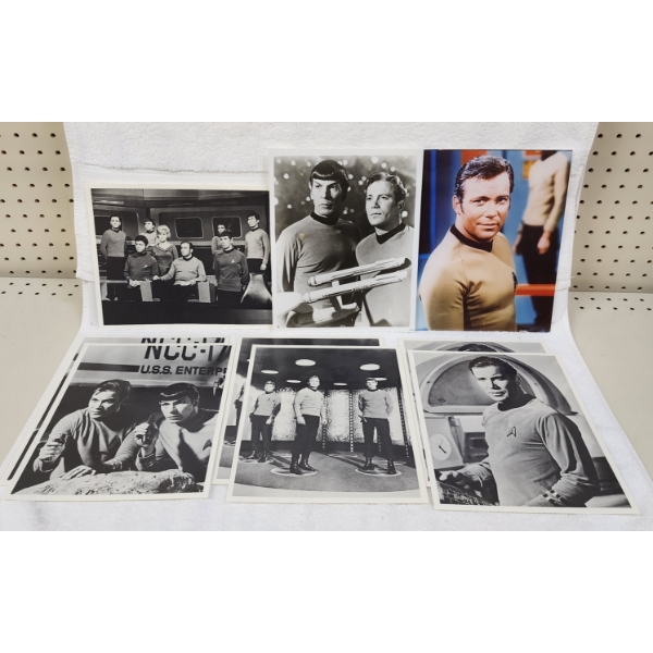 Nine Assorted Collectible Star Trek 8in x 10in Photographs ~ Six Different Scenes ~ All Near Mint!