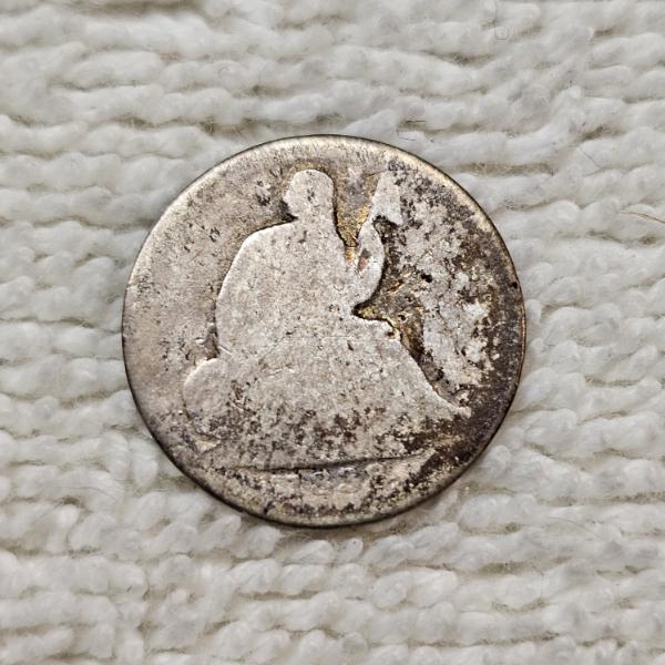 1838 90% Silver Seated Liberty Half-Dime FV: $.05