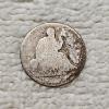 Image 1 : 1838 90% Silver Seated Liberty Half-Dime FV: $.05